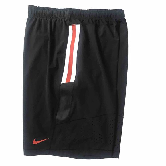 Nike OSU Oregon State Beavers Dri Fit Black Orange Football Shorts Mens L Large - Picture 9 of 12